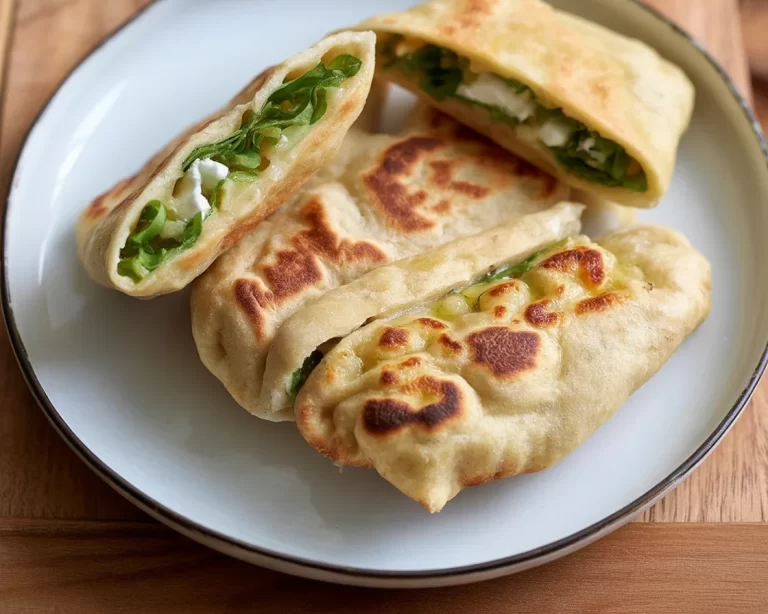 Healthy Chicken Caesar Wraps featuring Greek Yogurt Dressing on a tortilla with romaine lettuce.