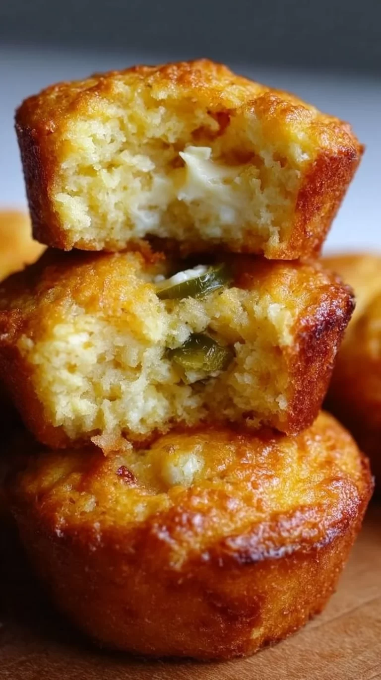 Jalapeño Cornbread Muffins filled with creamy goodness