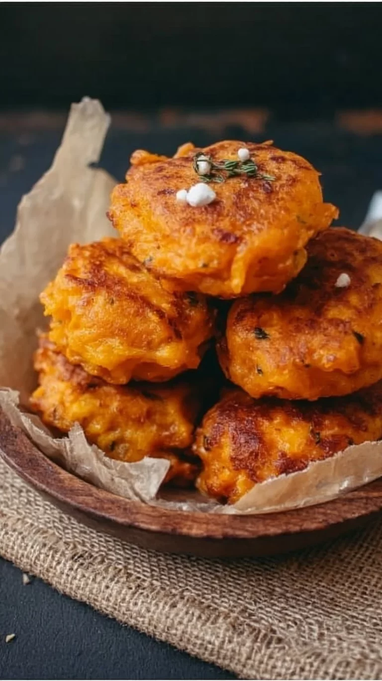 Delicious homemade pumpkin fritters served with dipping sauce