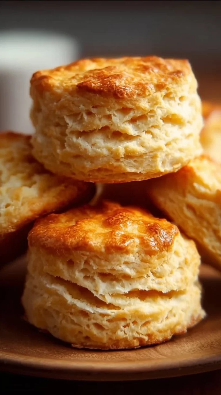 Delicious easy homemade biscuits freshly baked and ready to serve.