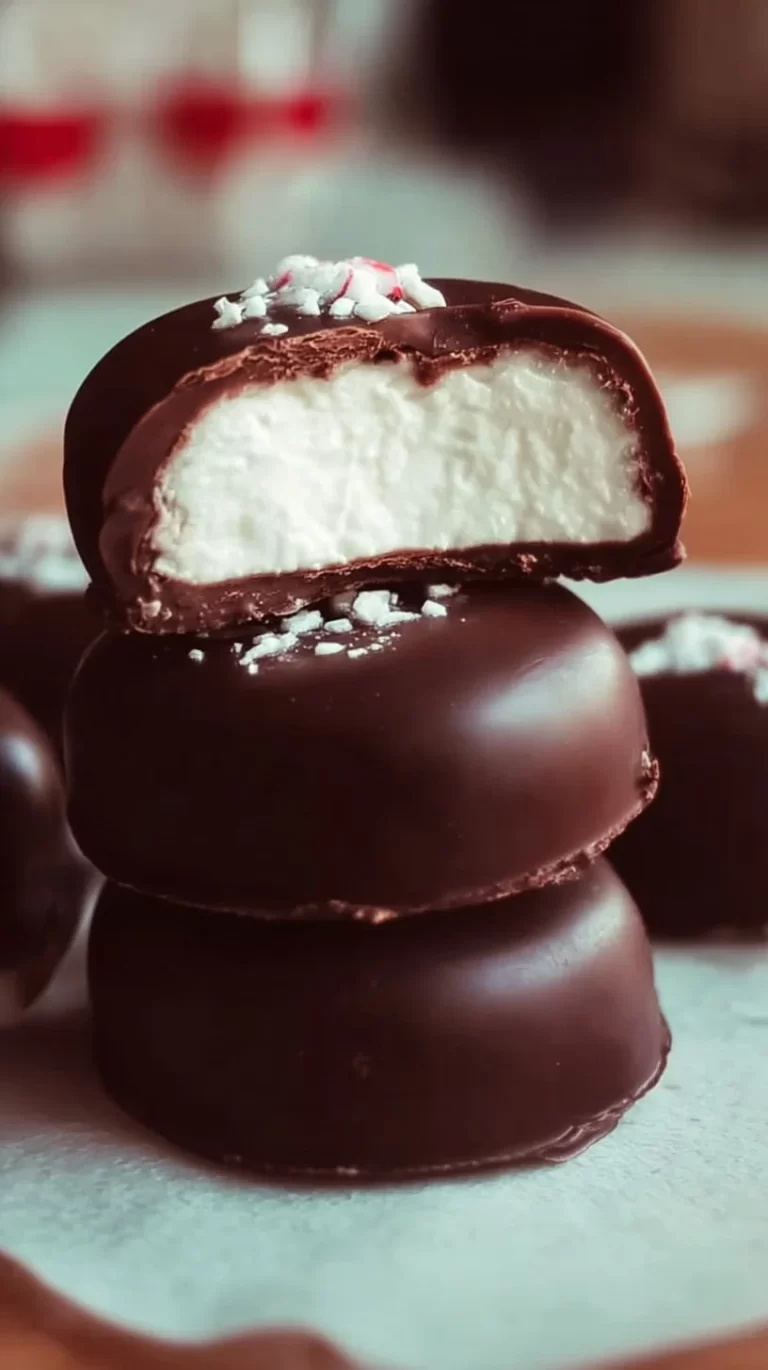 Delicious homemade peppermint patties on a plate