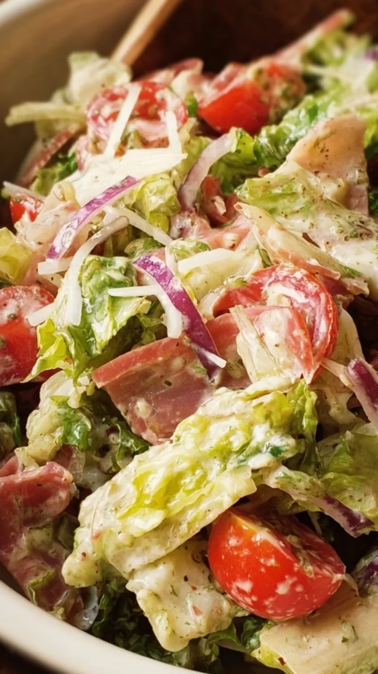 Delicious Italian Grinder Salad with fresh ingredients and a vibrant presentation.
