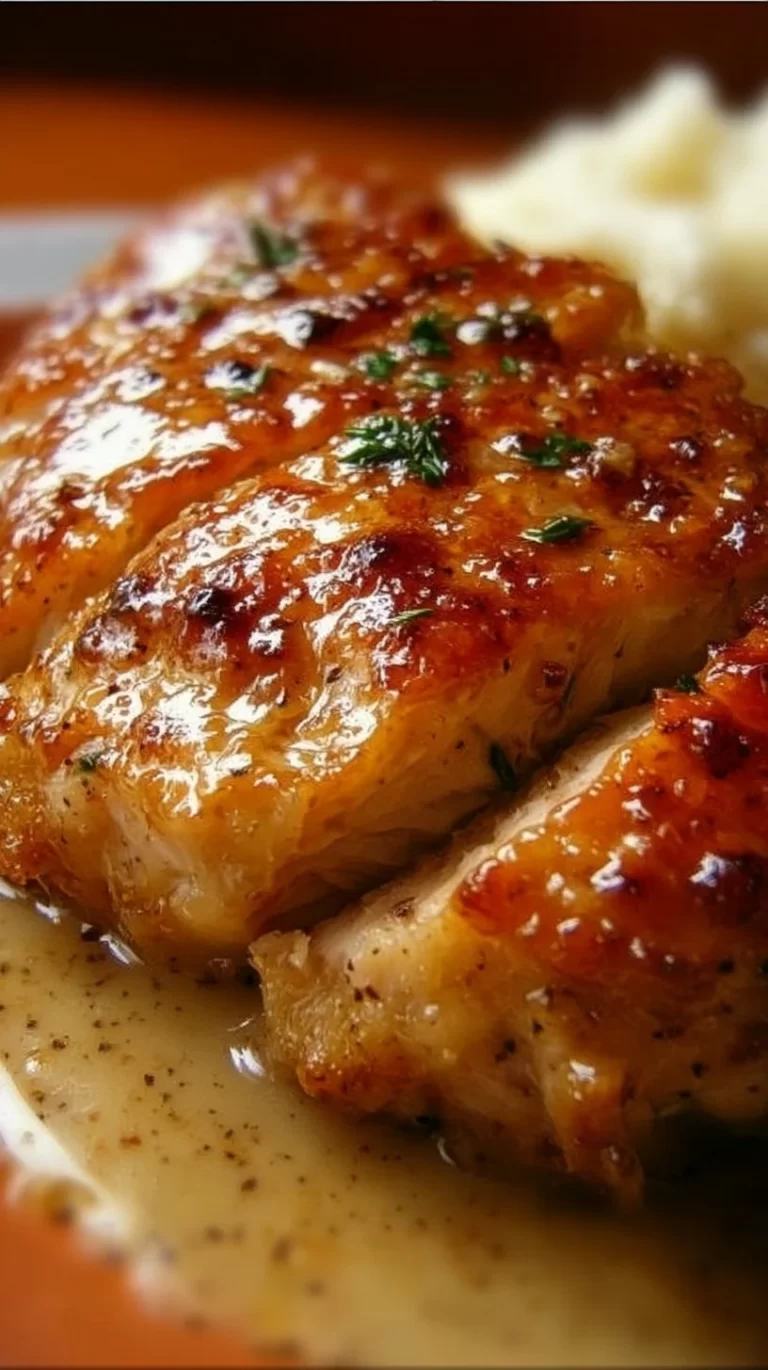 Delicious melt in your mouth chicken garnished with herbs and spices